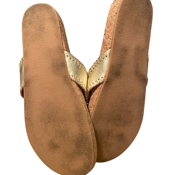 Jack Rogers Thelma Comfort Flip-Flop Gold Sandals - Picture 4 of 7